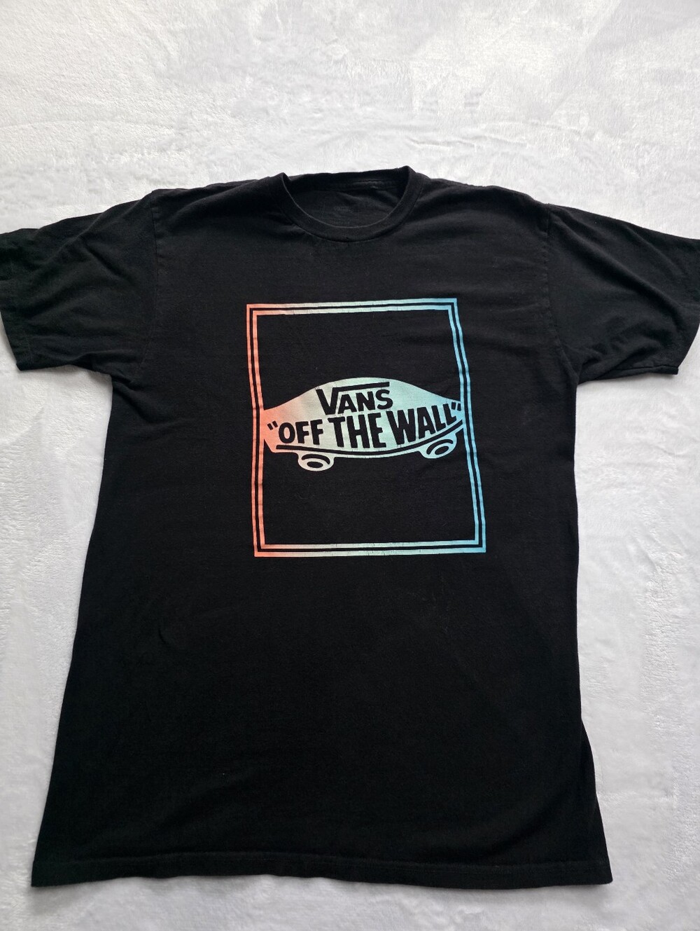 Vans Off The Wall Black Graphic T-Shirt Men's Medium Skate